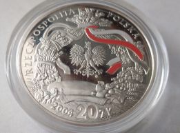 Серебряная монета польши 12 500 Казахстан